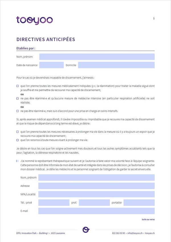 Directives Anticip es Mod les Assistants Tooyoo